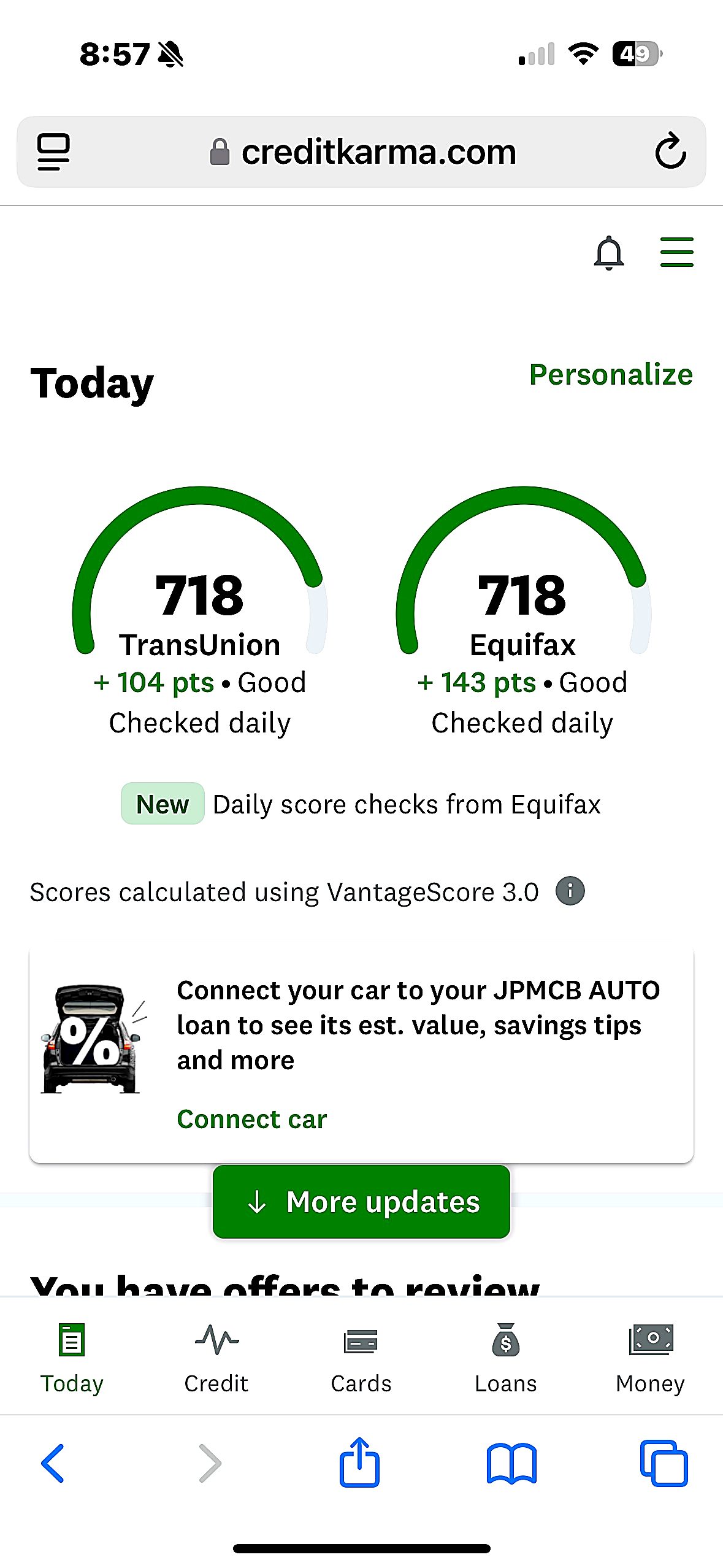Combined score increase